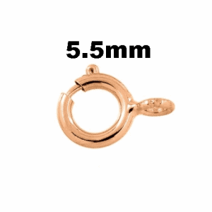 342GR - 6mm Rose Gold Filled Spring Rings Lock 342GR - 6mm Rose Gold Filled Spring Rings Lock