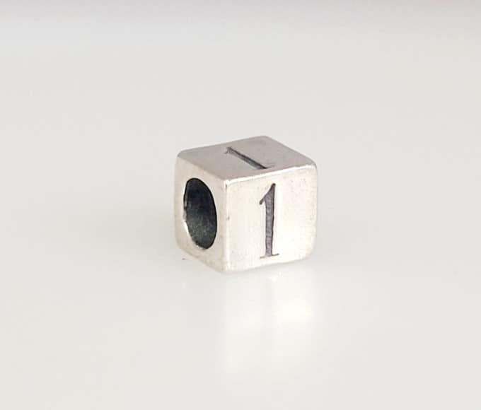 1311 - 5.5mm Sterling Silver Number - 1 1311 - 5.5mm Sterling Silver Number - 1