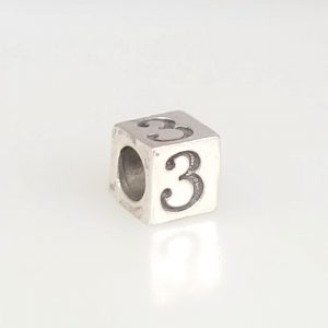 1311 - 5.5mm Sterling Silver Number - 3 1311 - 5.5mm Sterling Silver Number - 3