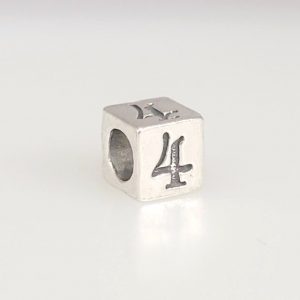 1311 - 5.5mm Sterling Silver Number - 4 1311 - 5.5mm Sterling Silver Number - 4