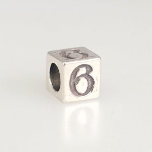 1311 - 5.5mm Sterling Silver Number - 6 1311 - 5.5mm Sterling Silver Number - 6