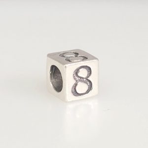 1311 - 5.5mm Sterling Silver Number - 8 1311 - 5.5mm Sterling Silver Number - 8