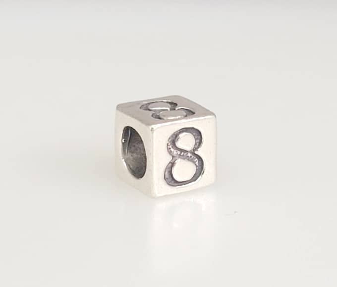 1311 - 5.5mm Sterling Silver Number - 8 1311 - 5.5mm Sterling Silver Number - 8