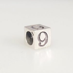 1311 - 5.5mm Sterling Silver Number - 9 1311 - 5.5mm Sterling Silver Number - 9