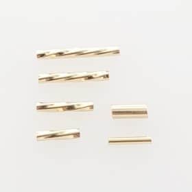 Gold Filled Twist And Plain Tube Beads