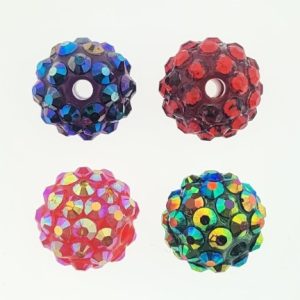 12mm Plastic Shamballa Beads