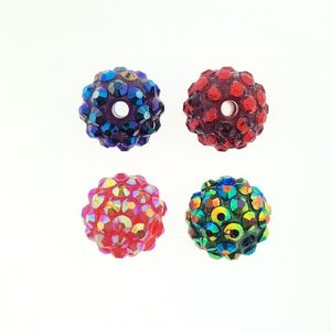 10mm - Plastic Shamballa Beads