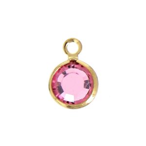 #37218 - 9mm Swarovski Gold Plated Heart - Rose #37218 - 9mm Swarovski Gold Plated Heart - Rose