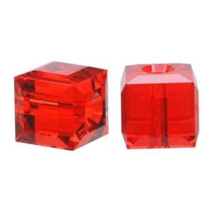 5601 - 8mm Swarovski Cube Crystal - Light Siam 5601 - 8mm Swarovski Cube Crystal - Light Siam
