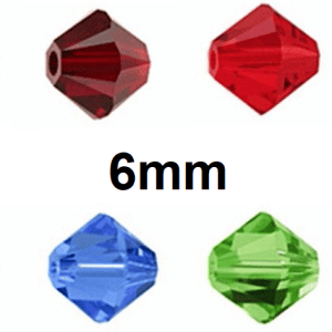 6mm Preciosa Bicone Beads
