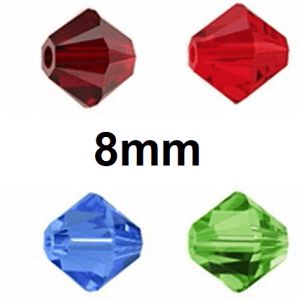 8mm Preciosa Bicone Beads