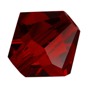 4mm - Preciosa Bicone Crystal Bead - Siam 4mm - Preciosa Bicone Crystal Bead - Siam