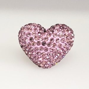 4222 -19x24mm Shamballa Heart - Light Amethyst 4222 -19x24mm Shamballa Heart - Light Amethyst