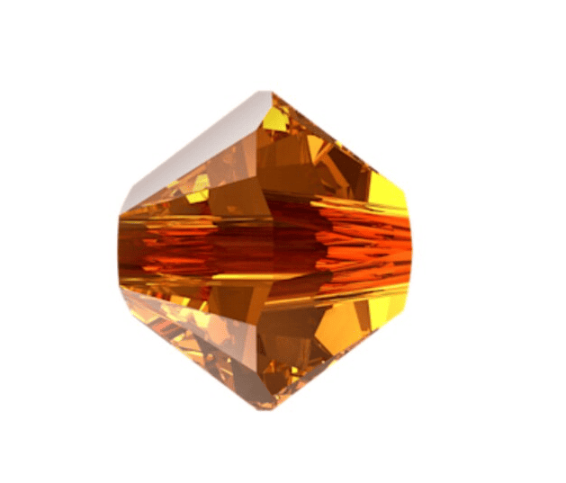 5301/5328 - 6mm Swarovski Bicone Bead - Light Amber 5301/5328 - 6mm Swarovski Bicone Bead - Light Amber