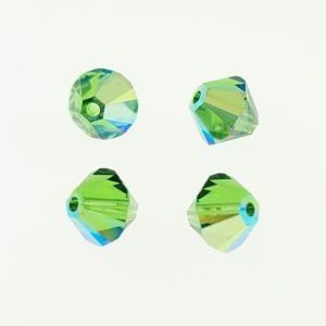 5301/5328 - 6mm Swarovski Bicone Crystal Bead - Fern Green AB 5301/5328 - 6mm Swarovski Bicone Crystal Bead - Fern Green AB