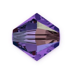 5301/5328 - 6mm Swarovski Bicone Crystal Bead - Purple Velvet AB 5301/5328 - 6mm Swarovski Bicone Crystal Bead - Purple Velvet AB