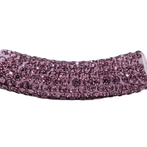 4219 - 9x36mm Shamballa Pave Tube - Light Amethyst 4219 - 9x36mm Shamballa Pave Tube - Light Amethyst