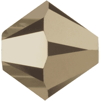 5301/5328 - 6mm Swarovski Bicone Crystal Bead - Crystal Metallic Light Gold 2X 5301/5328 - 6mm Swarovski Bicone Crystal Bead - Crystal Metallic Light Gold 2X