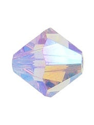 5301/5328 - 4mm Swarovski Bicone Bead - Violet AB 2X 5301/5328 - 4mm Swarovski Bicone Bead - Violet AB 2X