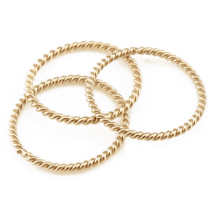 349 - 6mm Gold Filled Twisted Closed Jump Ring 349 - 6mm Gold Filled Twisted Closed Jump Ring
