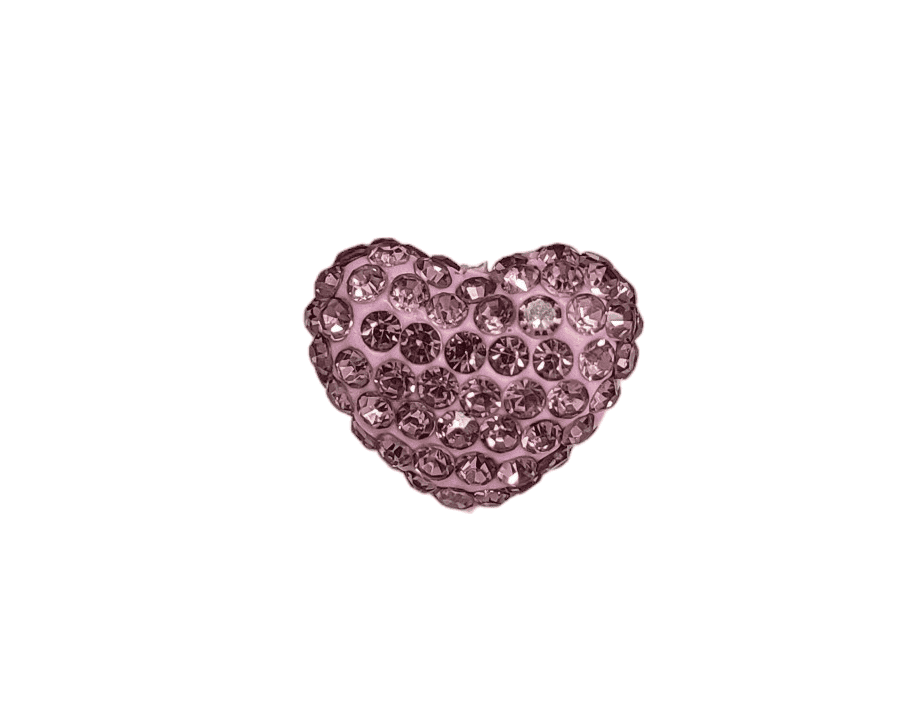 4224 - 13x14mm Shamballa Heart - Light Amethyst 4224 - 13x14mm Shamballa Heart - Light Amethyst