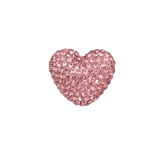 4227 - 15x17mm Shamballa Heart - Light Rose 4227 - 15x17mm Shamballa Heart - Light Rose