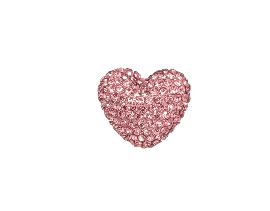 4224 - 13x14mm Shamballa Heart - Light Rose 4224 - 13x14mm Shamballa Heart - Light Rose