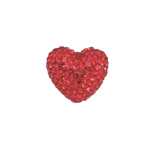 4227 - 15x17mm Shamballa Heart - Light Siam 4227 - 15x17mm Shamballa Heart - Light Siam