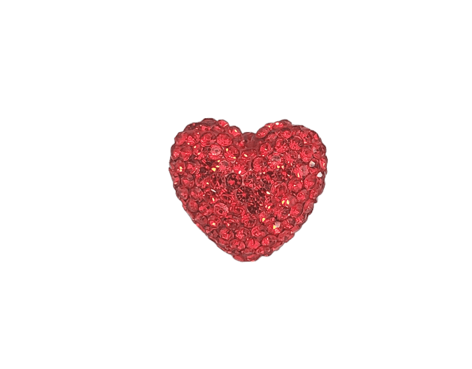 4224 - 13x14mm Shamballa Heart - Light Siam 4224 - 13x14mm Shamballa Heart - Light Siam
