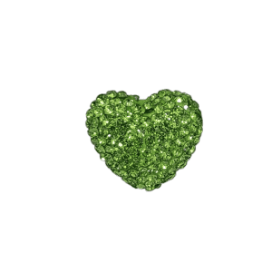 4227 - 15x17mm Shamballa Heart - Peridot 4227 - 15x17mm Shamballa Heart - Peridot