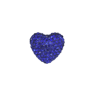 4227 - 15x17mm Shamballa Heart - Sapphire 4227 - 15x17mm Shamballa Heart - Sapphire