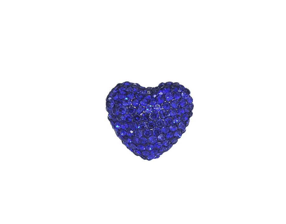 4224 - 13x14mm Shamballa Heart - Sapphire 4224 - 13x14mm Shamballa Heart - Sapphire
