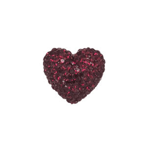 4227 - 15x17mm Shamballa Heart - Siam 4227 - 15x17mm Shamballa Heart - Siam