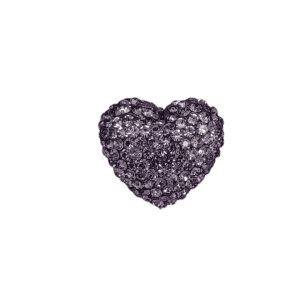 4227 - 15x17mm Shamballa Heart - Tanzanite 4227 - 15x17mm Shamballa Heart - Tanzanite