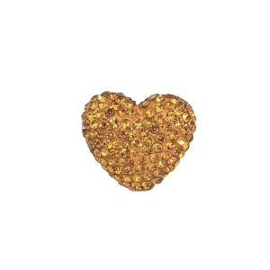 4227 - 15x17mm Shamballa Heart - Topaz 4227 - 15x17mm Shamballa Heart - Topaz