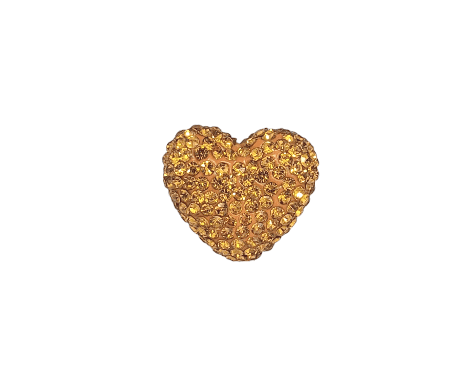 4224 - 13x14mm Shamballa Heart - Topaz 4224 - 13x14mm Shamballa Heart - Topaz