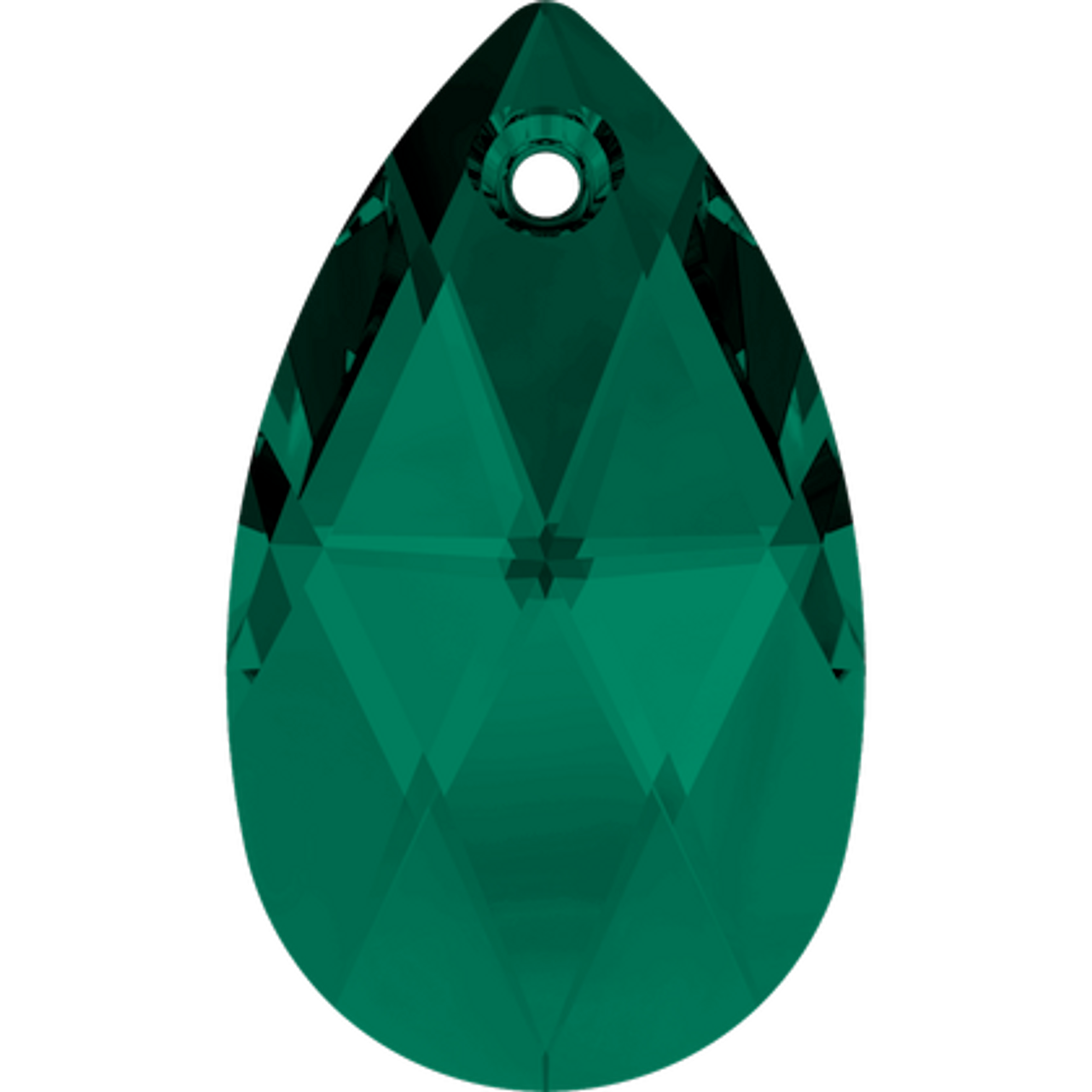 6106 - 16mm Swarovski Pear Shaped Pendant - Emerald 6106 - 16mm Swarovski Pear Shaped Pendant - Emerald