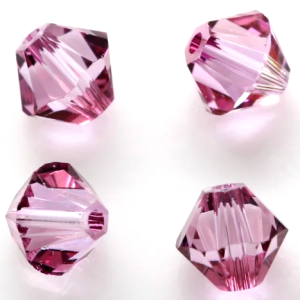 5301/5328 - 4mm Swarovski Bicone Bead - Dark Rose