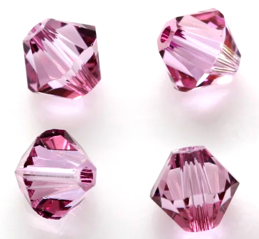 5301/5328 - 4mm Swarovski Bicone Bead - Dark Rose 5301/5328 - 4mm Swarovski Bicone Bead - Dark Rose