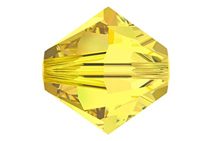 5301/5328 - 5mm Swarovski Bicone Crystal Bead - Citrine 5301/5328 - 5mm Swarovski Bicone Crystal Bead - Citrine