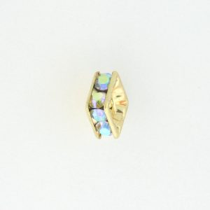 9853 - 8mm Rhinestone Squaredelle Gold Plated - Crystal AB 9853 - 8mm Rhinestone Squaredelle Gold Plated - Crystal AB