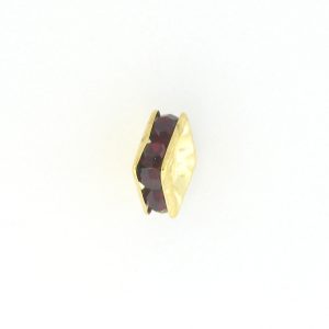 9853 - 8mm Rhinestone Squaredelle Gold Plated - Siam 9853 - 8mm Rhinestone Squaredelle Gold Plated - Siam