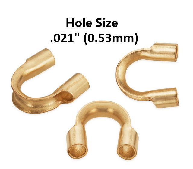 1857 - 14/20 Gold Filled Cable Thimble (Wire Guard) Hole - 0.53mm 1857 - 14/20 Gold Filled Cable Thimble (Wire Guard) Hole - 0.53mm
