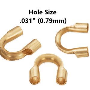 1858 - 14/20 Gold Filled Cable Thimble (Wire Guard) Hole - 0.79mm 1858 - 14/20 Gold Filled Cable Thimble (Wire Guard) Hole - 0.79mm