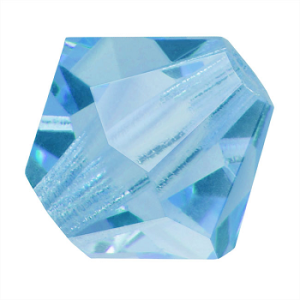 10mm - Preciosa Bicone Crystal Bead - Aquamarine 10mm - Preciosa Bicone Crystal Bead - Aquamarine