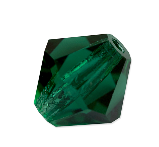5mm - Preciosa Bicone Crystal Bead - Emerald 5mm - Preciosa Bicone Crystal Bead - Emerald
