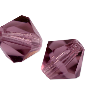 8mm - Preciosa Bicone Crystal Bead - Light Amethyst