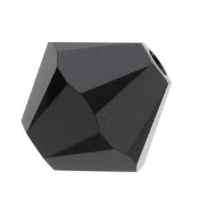 4mm - Preciosa Bicone Crystal Bead - Jet 4mm - Preciosa Bicone Crystal Bead - Jet