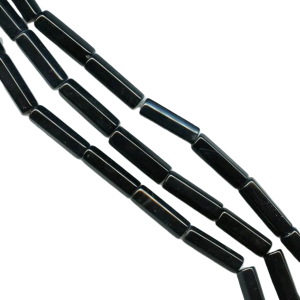 9297 - 4x13mm Black Rectangle Bead - 16" Strand 9297 - 4x13mm Black Rectangle Bead - 16" Strand