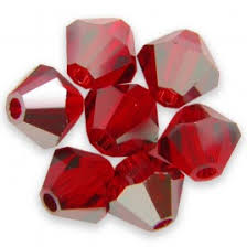 5301/5328 - 6mm Swarovski Bicone Crystal Bead - Light Siam Satin 5301/5328 - 6mm Swarovski Bicone Crystal Bead - Light Siam Satin